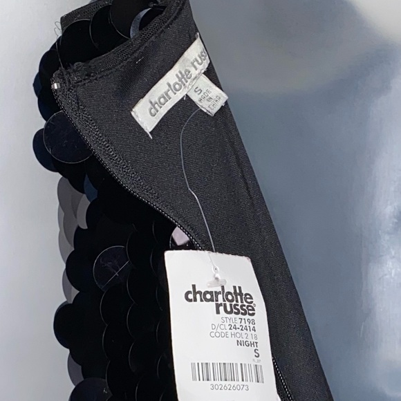 NWT Charlotte Russe Black Sequin Dress SZ Small - Picture 2 of 9